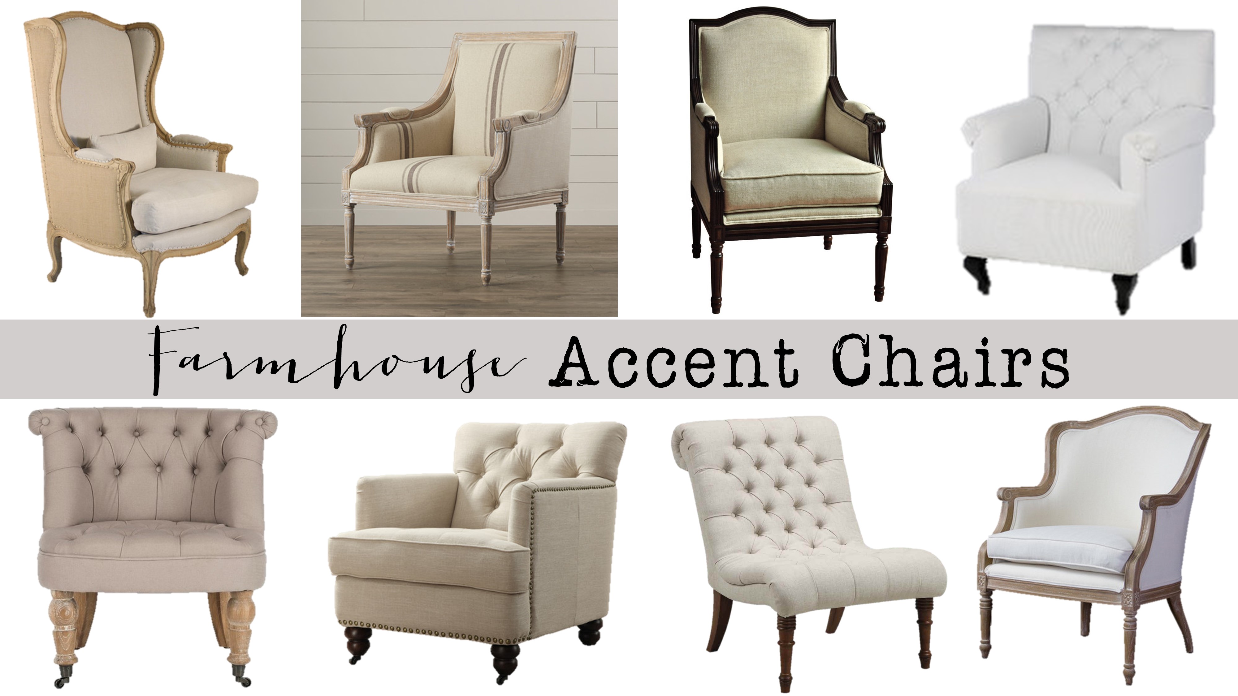 farmhouse living room accent chairs