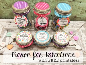 Mason Jar Valentines -Free printables. - House of Hargrove