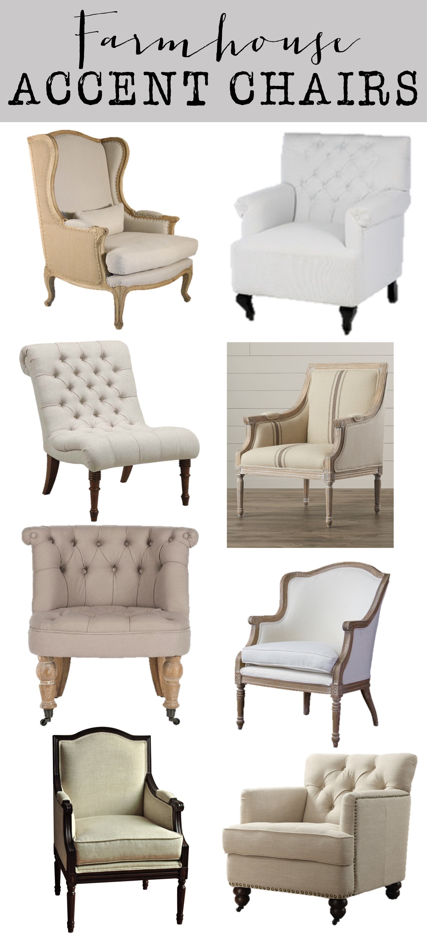 Farmhouse Accent Chairs 6