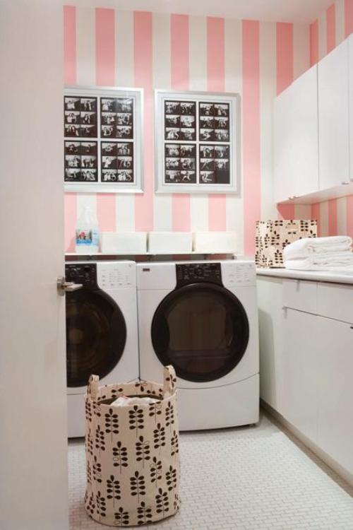 Pink Laundry Room