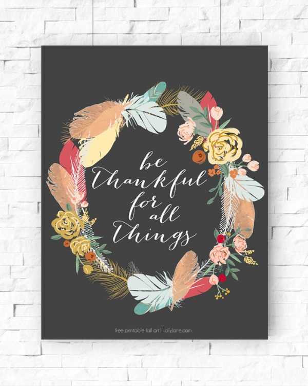 Lolly Jane Be Thankful, Fall Printables