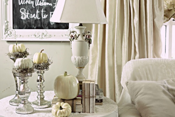 Pumpkins and Candle Sticks, Decorating with Pumpkins 