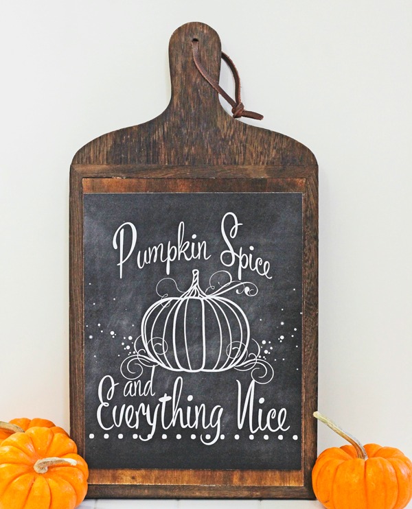 Pumpkin Spice Chalkboard Art The Diary of Daves Wife, Fall Printables