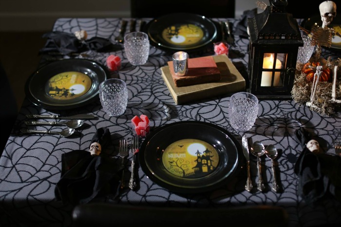 Candlelit Dinner Party by Create UR Plate, Halloween Tablescapes and Party Ideas