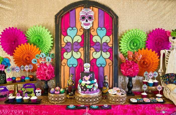 Day of the Dead Party by Michelle's Party Plan It, Halloween Tablescapes and Party Ideas 