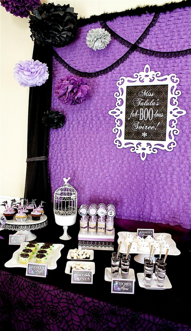 Fab-BOO-lous Halloween Soiree by A Lovely Design, Halloween Tablescapes and Party Ideas 