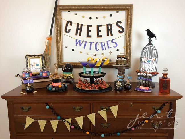 Ghoul's Night in Boos or Booze Party by Jen T by Design, Halloween Tablescapes and Party Ideas 