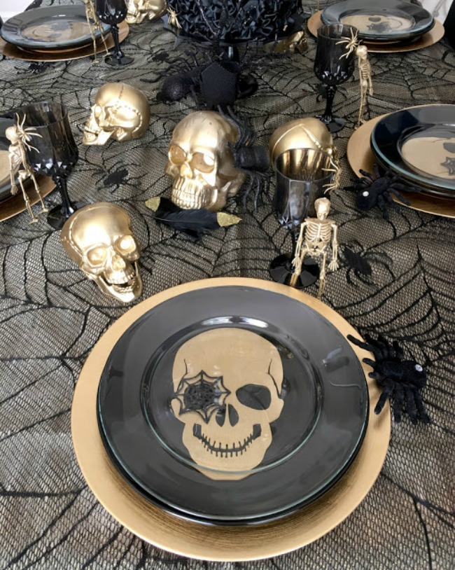 Halloween Gothic Chic Dinner Party by BellaGrey Designs, Halloween Tablescapes and Party Ideas