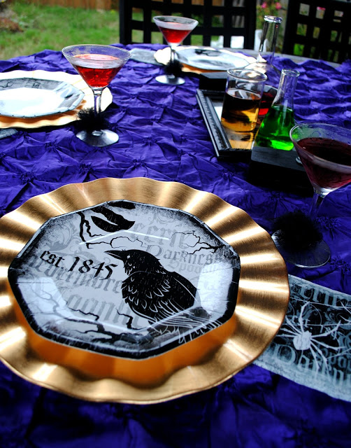 Outdoor Halloween Dining by Fizzy Party, Halloween Tablescapes and Party Ideas 