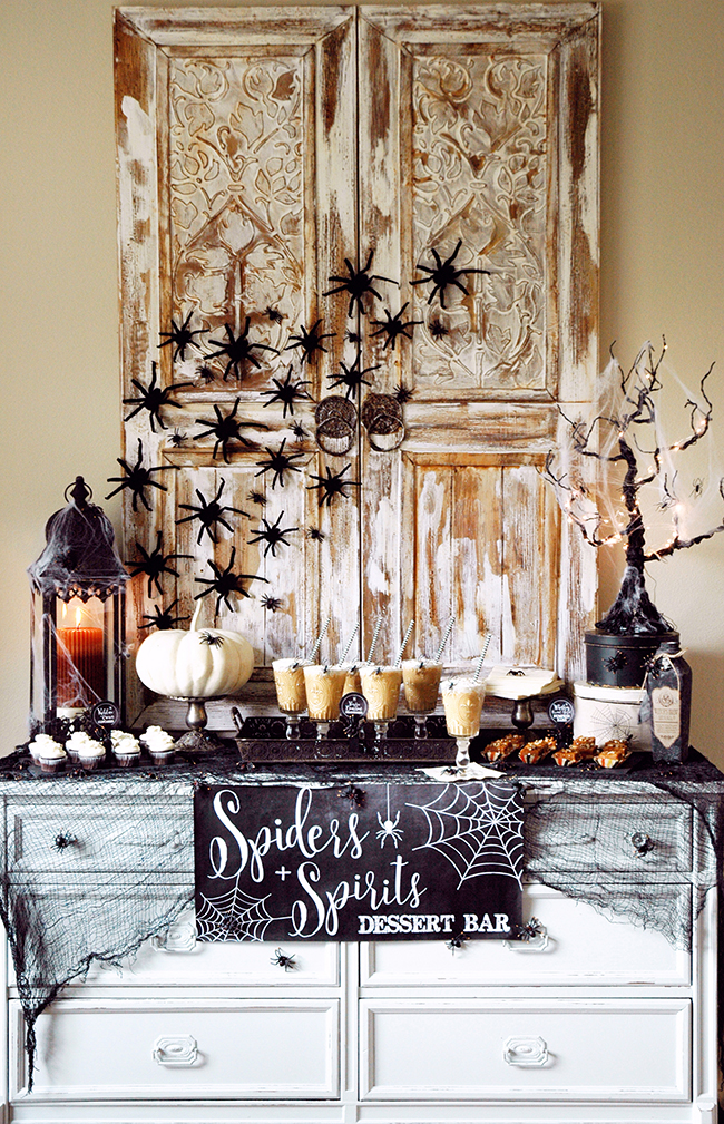 Spiders + Spirits Halloween Dessert Table by Pen & Paper Flowers, Halloween Tablescapes and Party Ideas 