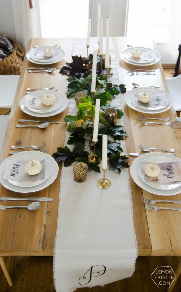 Lemon Thistle, Thanksgiving Tablescapes via House of Hargrove