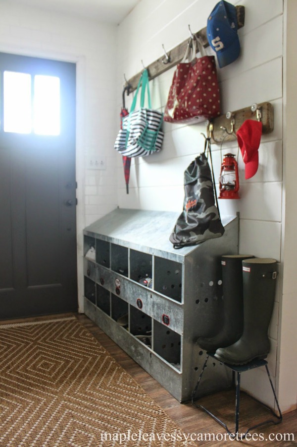 Maple Leaves Sycamore Trees, Farmhouse Mudrooms via House of Hargrove