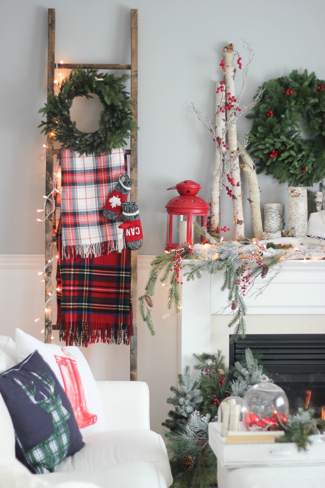 By the Fireplace, Christmas Inspiration via House of Hargrove