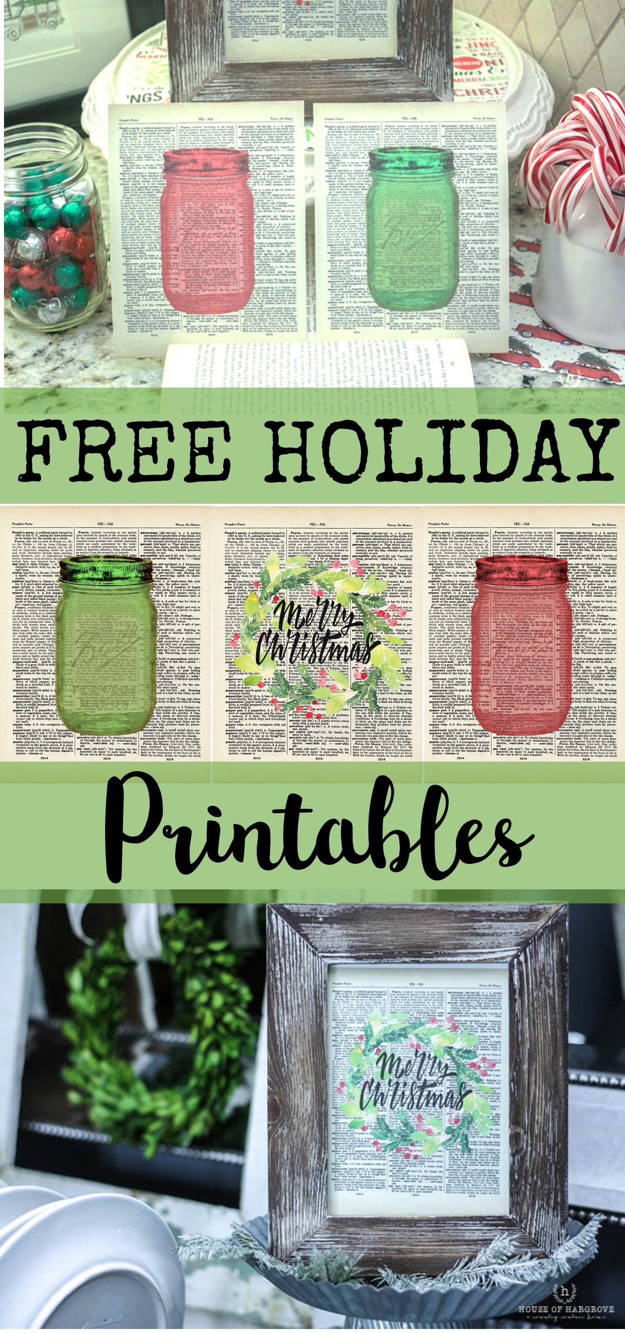 Christmas Mason Jar printables - House of Hargrove