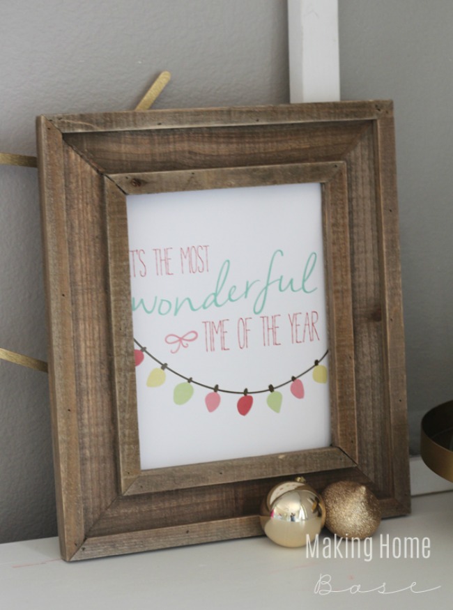 Most Wonderful Time of the Year, Christmas Printables via House of Hargrove