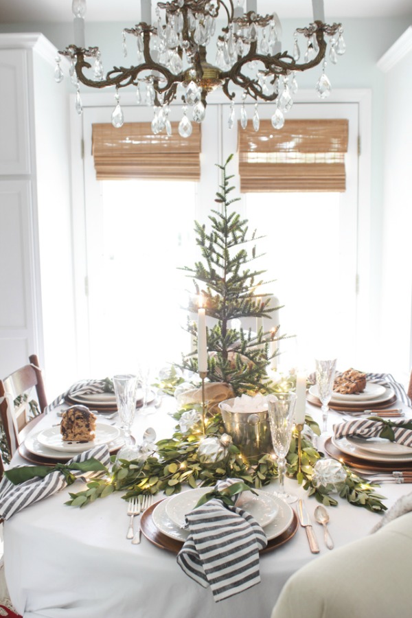 Shades of Blue Interiors, Christmas Tablescapes / Party Ideas via House of Hargrove