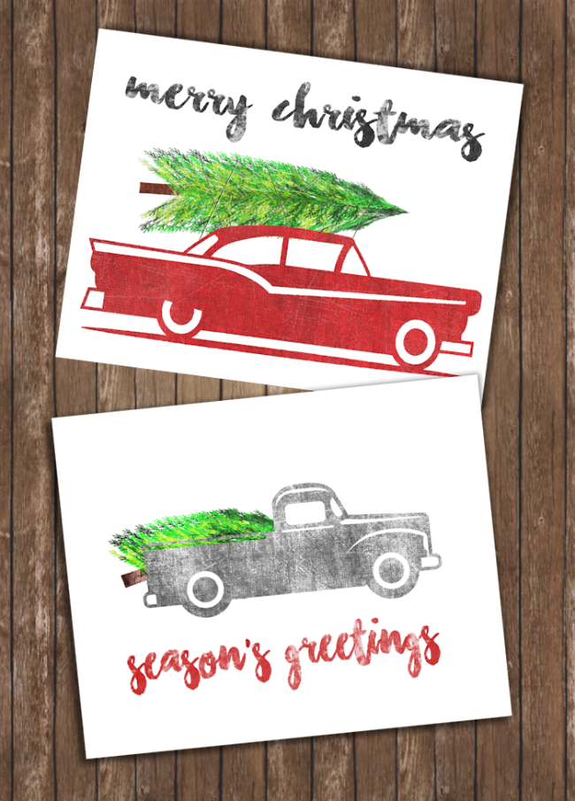 Vintage Christmas Prints, Christmas Printables via House of Hargrove