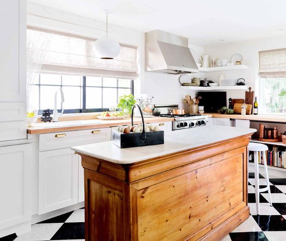 Vintage Farmhouse Kitchen Islands: Antique Bakery Counter ...