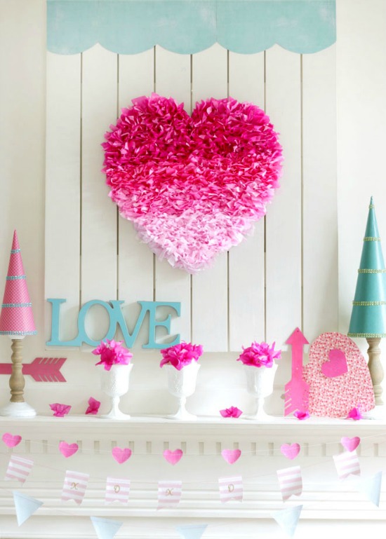 Remodelando la casa Mantel, 40 Valentines Day Ideas via House of hargrove