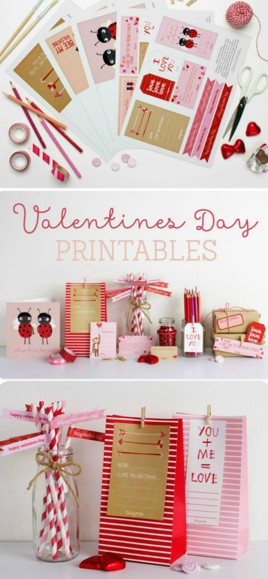 In the Playroom Valentine Printables, 40 Valentines Day Ideas via House of Hargrove