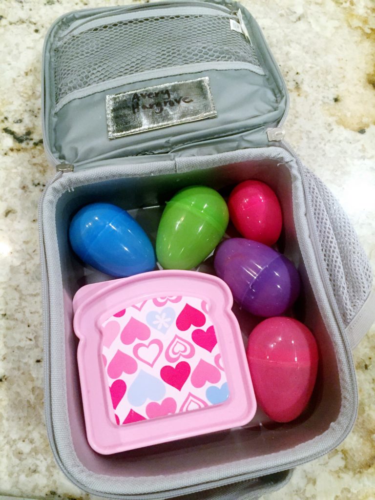 Make an Easter Egg lunch for your kiddos.  Quick and easy and kids love it!