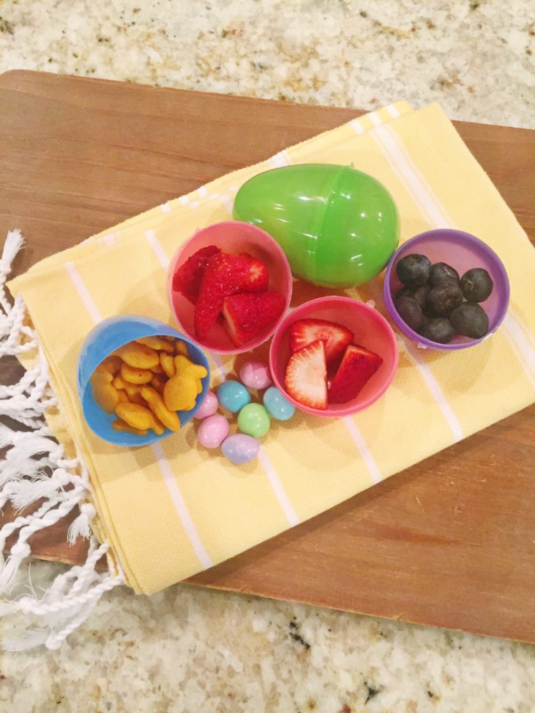 Make an Easter Egg lunch for your kiddos.  Quick and easy and kids love it!