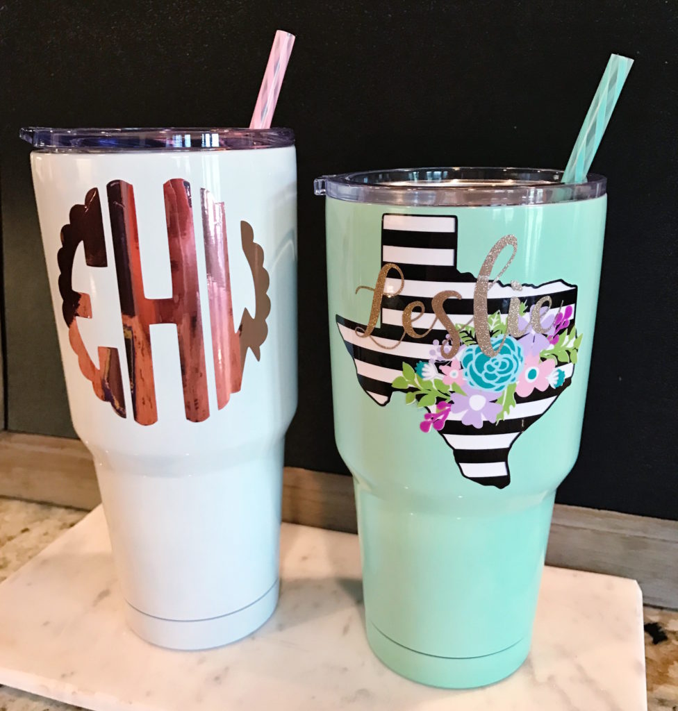 Yeti Tumblers with decals