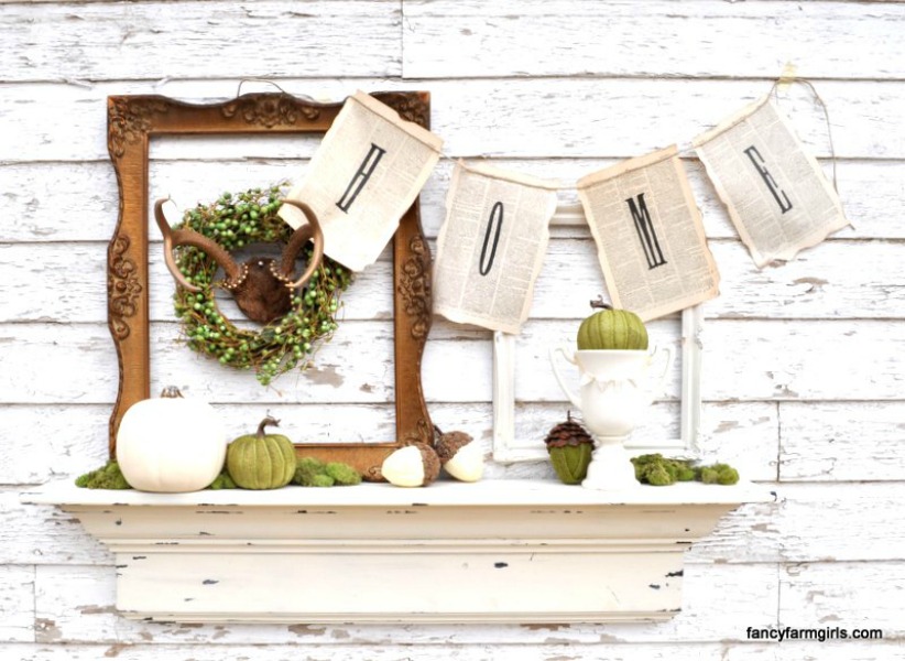 All of these Farmhouse Fall Mantels are beautiful!