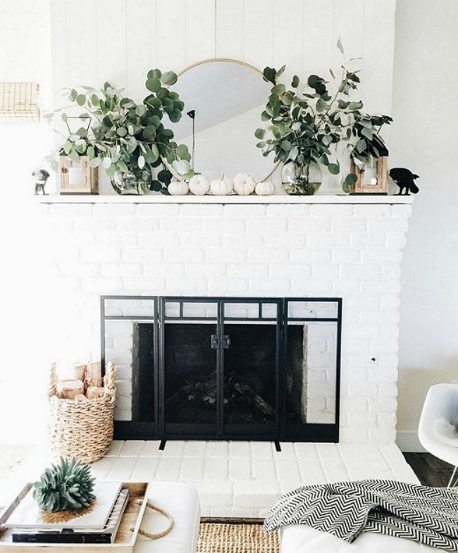 All of these Farmhouse Fall Mantels are Beautiful!