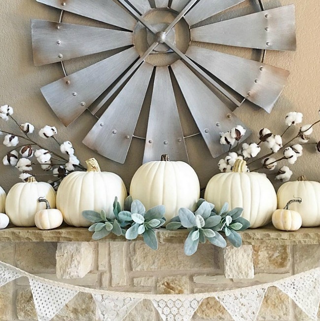 All of these Farmhouse Fall Mantels are Beautiful!