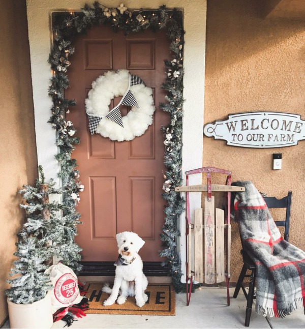 There is no shortage of major inspiration here for those amazing Christmas Front Porches!