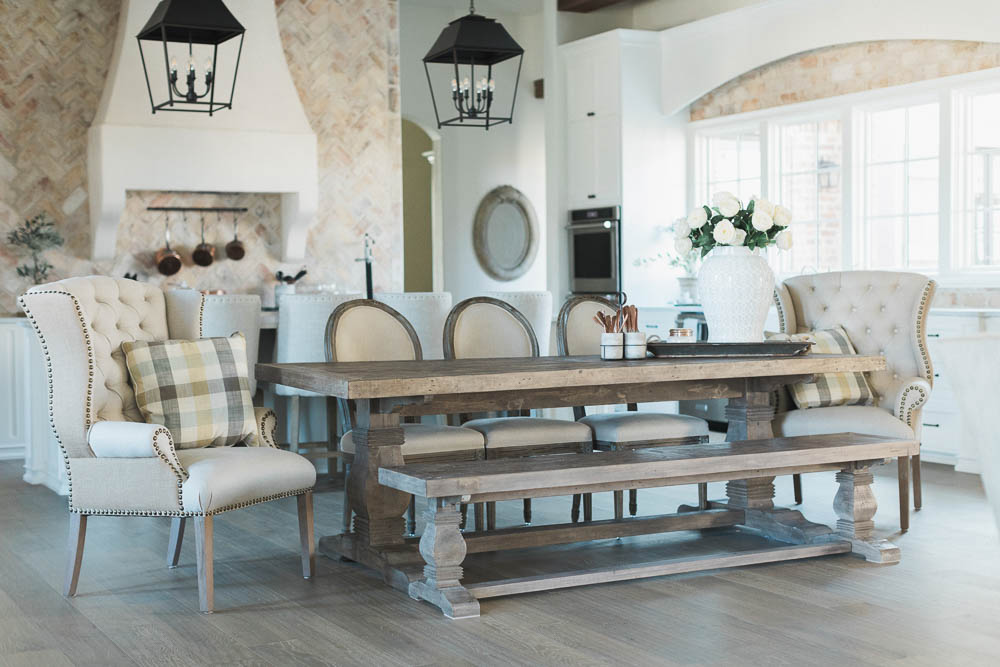 French Chateau Home Tour: New Home Mixed with Vintage Elements