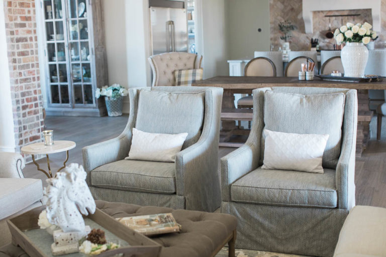 French Chateau Home Tour: New Home Mixed with Vintage Elements