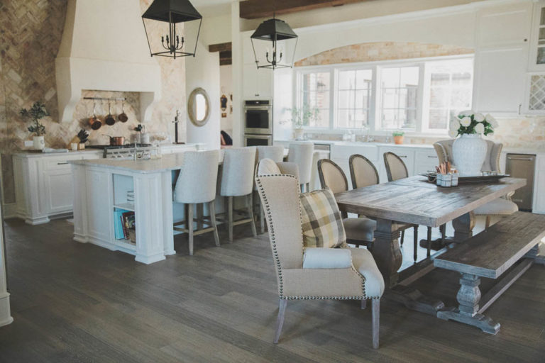 French Chateau Home Tour: New Home Mixed with Vintage Elements