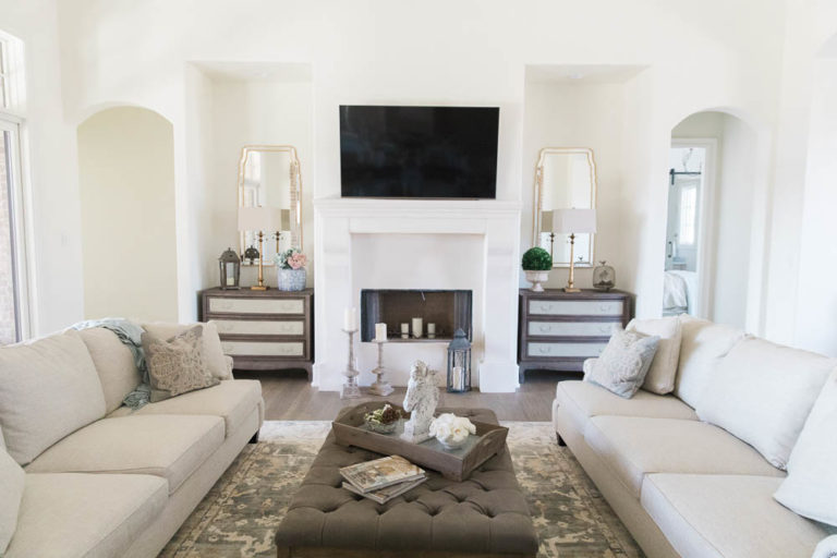French Chateau Home Tour: New Home Mixed with Vintage Elements