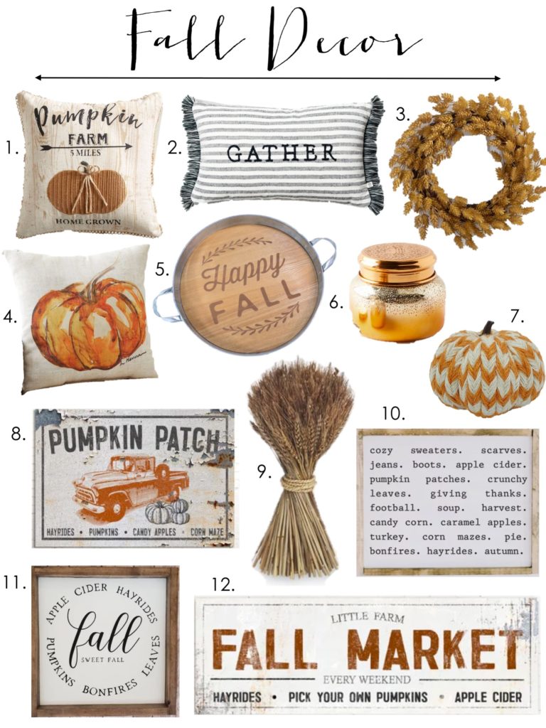 Fall Decor Finds- Cute items to get your Home Ready for Fall