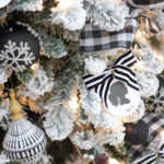 Black & White Christmas Tree with DIY Silhouette Ornaments