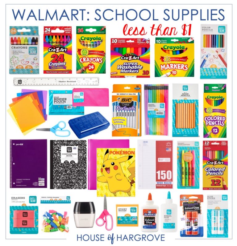 DEAL ALERT Walmart School Supplies Under 1 House of Hargrove