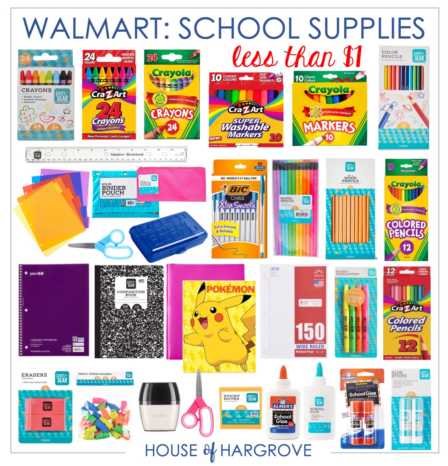 DEAL ALERT: Walmart School Supplies Under $1 - House of Hargrove