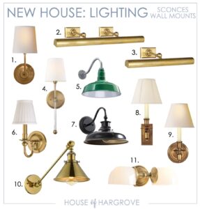 New house: Lighting Selections - House of Hargrove