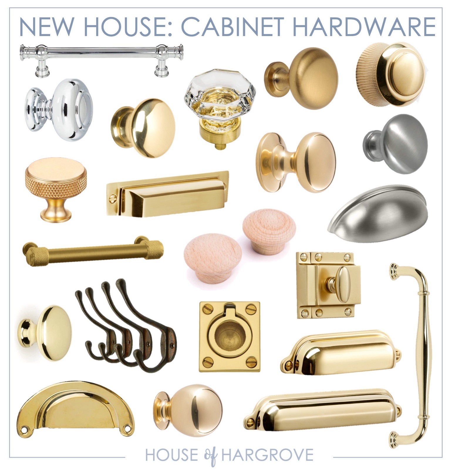 NEW HOUSE: HARDWARE- Cabinet knobs & pulls - House of Hargrove